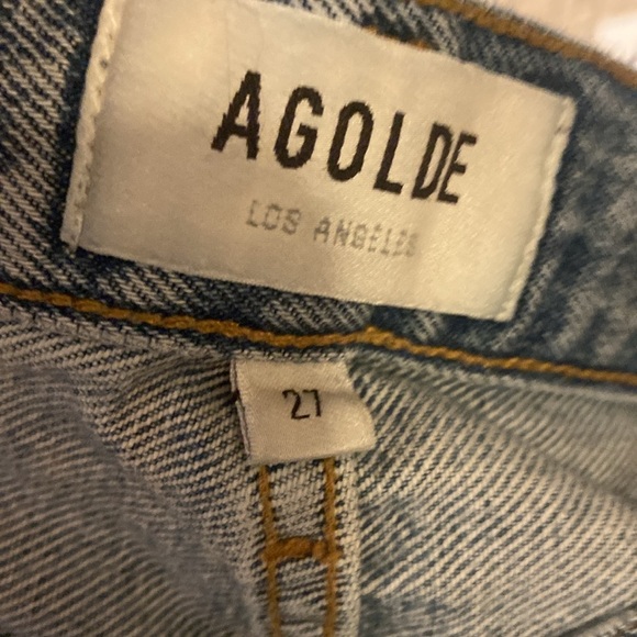 AGOLDE 90’s Jeans Distressed in Echo Organic Cotton Sz 27 - Picture 6 of 7